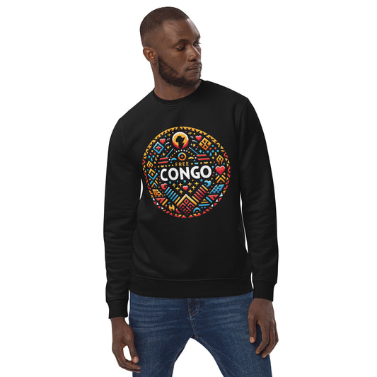 FE025 - Unisex Bio-Pullover - Sweater - Sweatshirt - Free Africa 1 - Free Congo