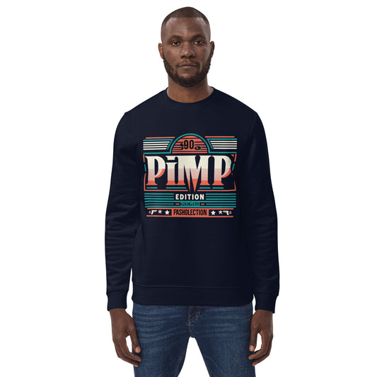 PE001.1 - Unisex Bio-Pullover - Sweater - Sweatshirt - PIMP Edition 1 - green/red logo