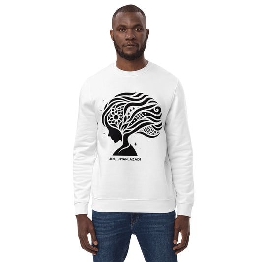 FE019.1 - Unisex Bio-Pullover - Sweater - Sweatshirt - Woman Life Freedom 2 - Jin Jiyan Azadi - black logo