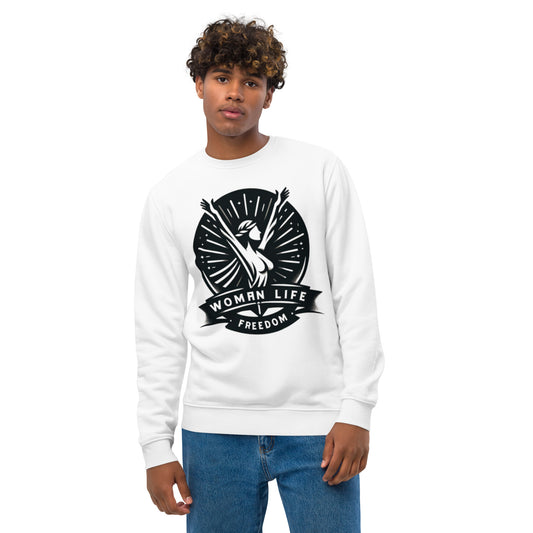 FE021.1 - Unisex Bio-Pullover - Sweater - Sweatshirt - Woman Life Freedom 3 - black logo