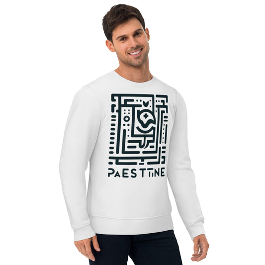 FE041.1 - Unisex Bio-Pullover - Sweater - Sweatshirt - Free Palestine 3 - black logo
