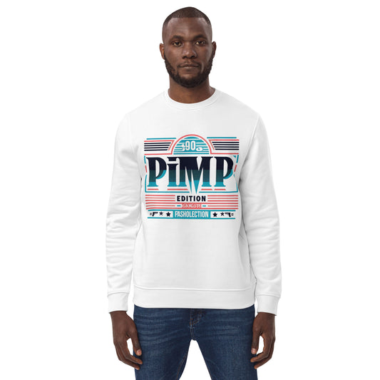 PE001.2 - Unisex Bio-Pullover - Sweater - Sweatshirt - PIMP Edition 1 - türkis/red logo